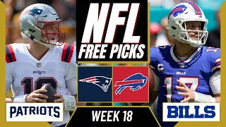 PATRIOTS vs BILLS NFL Picks and Predictions (Week 18) | NFL Free Picks Today