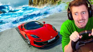 CARRO passando numa INUNDAÇÃO no BeamNG Drive!