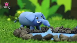 How to make Elephant with Clay | Clay Animals | Animal Songs | Pinkfong Clay Time