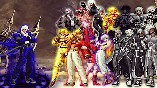 [KOF Mugen] Final Blue Flame Rugal Vs 16 Ultimate Fighters Team | 1 Vs 16