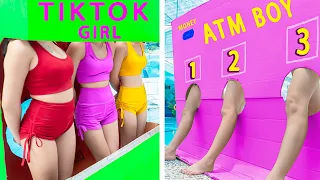 TIKTOK GIRL VS ATM BOY PRANK BATTLE NERF Dr. ZKGirl Nerf Guns TRENDING FUNNIEST LADY PRANK VTL