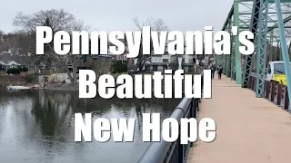 Walking Tour Pennsylvania's Beautiful New Hope | Exploring one of PA's BEST TOWNS (Narrated)