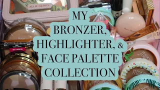 Sharing & Swatching My Bronzer, Highlighter, & Face Palette Collection