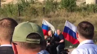 Владимир Путин в Крыму приехал на мотоцикле «Урал» на байк-шоу «Ночных волков»