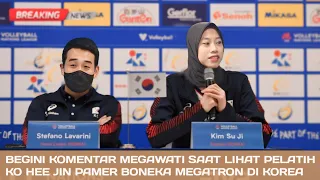 Megawati Ungkap Sangat Bahagia Saat Pelatih Ko Hee Jin Pamer Boneka Mega Pada Semua Orang Di Korea