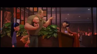 The Incredibles 2 Restaurant Scene With A Delete Scene