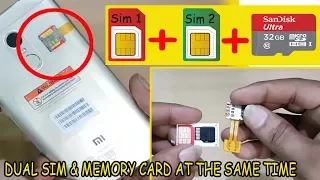 Dual Sim And Memory Card At The Same Time by using Hybrid SIM Slot adapter in MI NOTE 4