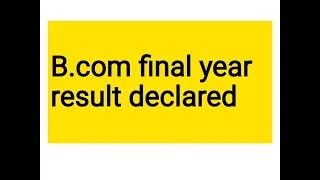 hpu b.com final year result declared...