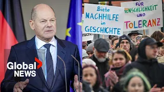 Neo-Nazi networks increasing, Scholz says as Germans gather to protest far-right AfD party