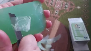 ASMR cutting glycerin soap