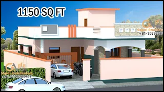 1150 SqFt 3D Home Design | 3 Room 3D Ghar Ka Plan | Gopal Architecture