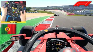 F1 2021 - Race at PORTIMAO (Portuguese Grand Prix) Thrustmaster Ferrari SF1000 Wheel Add-On gameplay