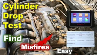 Car Engine CYLINDER DROP Test: How to find a MISFIRING cylinder with a scan tool (active scan tool)