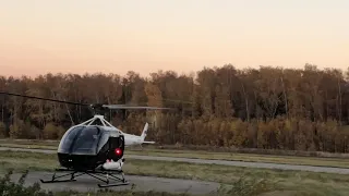 Hummingbird helicopter 3 people and 200 liters take off