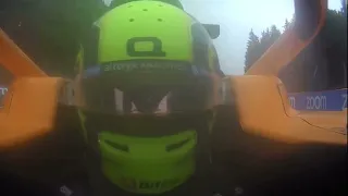 LANDO NORRIS CRASHING INTO THE BARRIER ON RADILLION | Belgian GP F1#f1