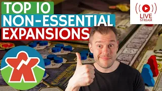 Top 10 Non - Essential Expansions for Board Games - LIVE!