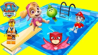 Waterslide Challenge With Paw Patrol & Ellie Sparkles | Ellie Jr.