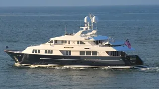 RENT THIS FOR $100,000 A WEEK! Yacht "IMPETUOUS" leaving Port Everglades.