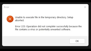 Unable to execute file in the temporary directory