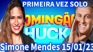 Simone Mendes vai a Domingão com Huck 15/01/23 pela primeira vez solo após separação de  Simaria