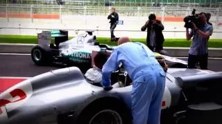 Lewis Hamilton meets Sir Stirling Moss