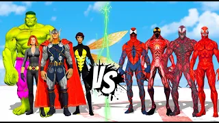 TEAM VENOM VS CLASSIC AVENGERS - SUPERHEROES BATTLE