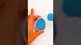 Kinetic Sand ASMR Blue Love: Relaxing Cutting Shapes #shorts