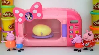 Plastilina Play Doh y la Familia Pig crean muchas sorpresas con el Microondas Mágico!!! TotoyKids