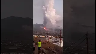 Erupcion volcanica en la Isla de La Palma en Cumbre Vieja