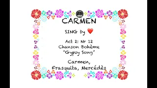 Carmen: Act2/Nr12 Chanson Bohème "Gypsy Song" | Sing in TEMPO | Opera Karaoke | The Opera Pianist