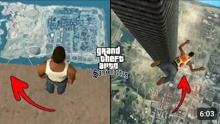 Jumping Off The Tallest Tower In GTA SAN ANDREAS ( Crazy Jump ) || #shortvideo #subscribe