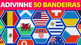 🎌 DE QUAL PAÍS É A BANDEIRA? | 🌎 IMPOSSÍVEL acertar as 50 bandeiras | Teste seus conhecimentos.