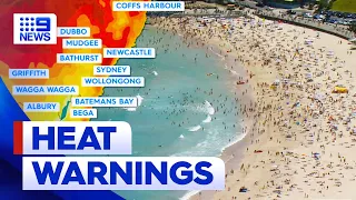 Fire warnings across NSW as heat continues | 9 News Australia