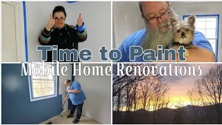 It was a beautiful day to paint. / Mobile Home Renovations and Updates.