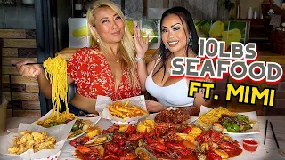 EATING 10LBS OF SEAFOOD BOIL WITH ItsLovelyMimi!! #RainaisCrazy at King Street Food