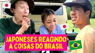 Japoneses reagindo a coisas do Brasil