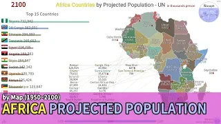 Africa Population History & Projection by Map - UN (1950~2100) [based 2019]