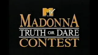 MTV Madonna Truth Or Dare Contest Promo (1991)