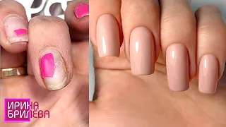 Nail extension (to yourself) ON THE RIGHT HAND 😍 Manicure to yourself (English SUBTITLES)