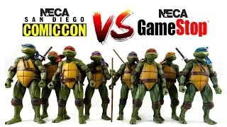 NECA GAMESTOP TMNT EXCLUSIVE REVIEW SDCC TMNT COMPARISON