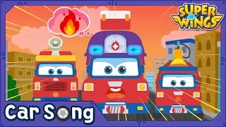 Fire Truck | English Song | SuperWings Songs for kids | de pompier, voiture de