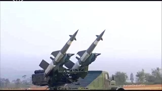 KCTV - North Korea Upgraded SA-2 & SA-3 Anti-Aircraft Missiles Live Firing Tests [480p]