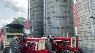 IH 1206 and 706 filling silo