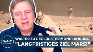 ERSTE KOMMERZIELLE MONDMISSION: Astronaut Walter "Langfristiges Ziel: Mars!" Landung geglückt!