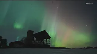 Northern lights put on a show for parts of Minnesota