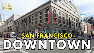 Downtown San Francisco 4k Virtual Walks - Market Street Walking Tour 2022