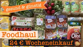 Wocheneinkauf gesund & günstig mit Cashback 24 € | Food Haul mit Food Diary 1 Person