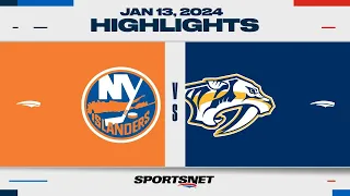 NHL Highlights | Islanders vs. Predators - January 13, 2024