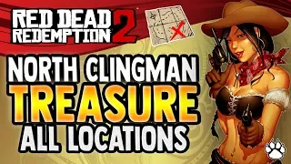 ❌ Red Dead Redemption 2 Online 💰 NORTH CLINGMAN Treasure Map Location - All Locations - RDR2