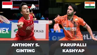 GINTING MENYALA! Anthony Sinisuka Ginting (INA) vs Parupalli Kashyap (IND) | Badminton Highlight